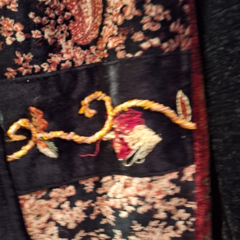 Timbuktu Station Black Red Patchwork Jacket Medium - Picture 3 of 7